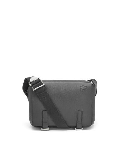 XS Military Soft Grained Calfskin Messenger Bag Anthracite - LOEWE - BALAAN 2