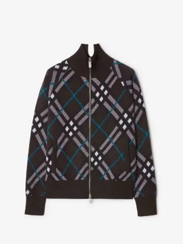 Checked wool blend track jacket snug 315229 - BURBERRY - BALAAN 1