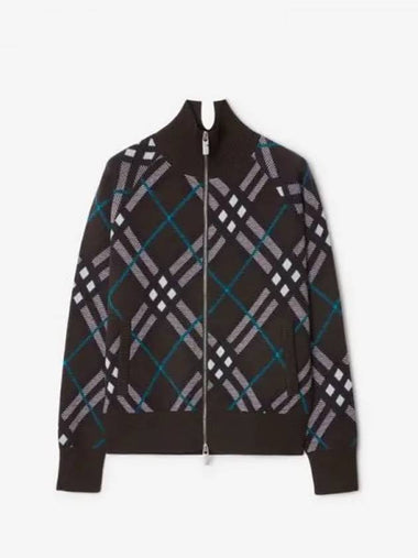 Checked wool blend track jacket snug 315229 - BURBERRY - BALAAN 1