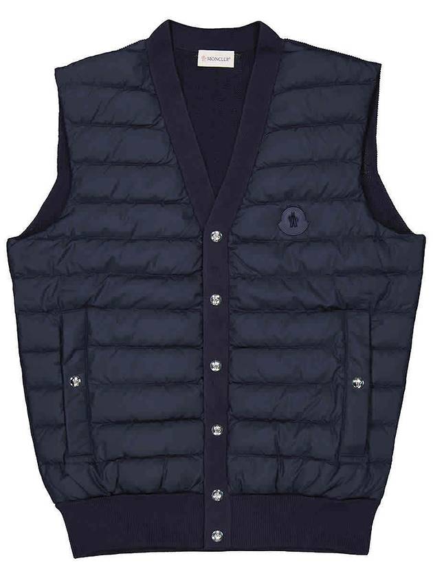 Men's Logo Patch Padded Vest Black - MONCLER - BALAAN 2