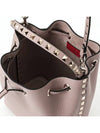 Rockstud Logo Leather Bucket Bag Beige - VALENTINO - BALAAN 6