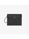 Ferragamo Gancini Clutch Black 240972 753413 - SALVATORE FERRAGAMO - BALAAN 1