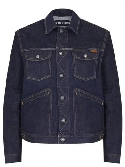 Icon Denim Jacket Navy - TOM FORD - BALAAN 2