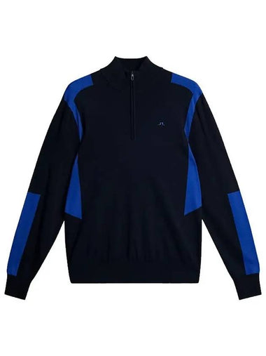 Men s Kendrick Zip up Golf Sweater Navy GMKW11175 6855 - J.LINDEBERG - BALAAN 1