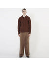 Modal Cable Collar Knit Brown - CHANCE'S NOI - BALAAN 8