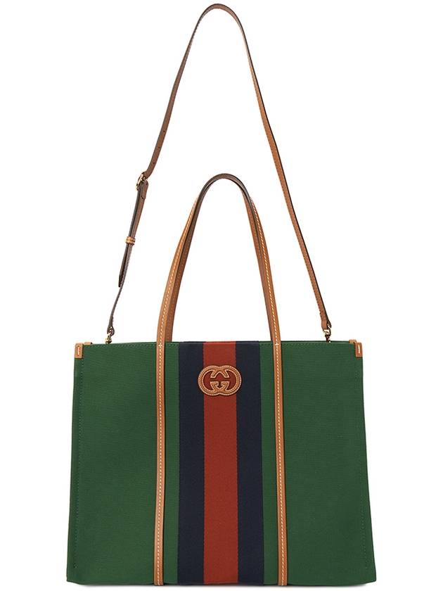 Women's Interlocking Tote Bag Green - GUCCI - BALAAN 8