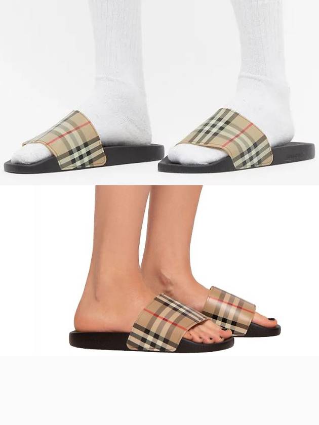 Vintage Check Slippers Beige - BURBERRY - BALAAN 7