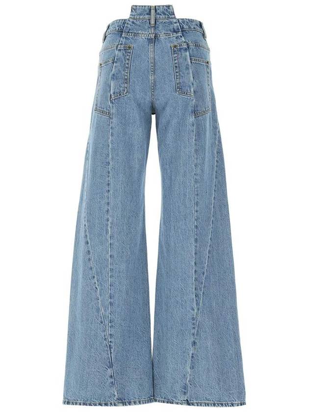 Women's Stone Washing Panel Wide Jeans Blue - MAISON MARGIELA - BALAAN 3