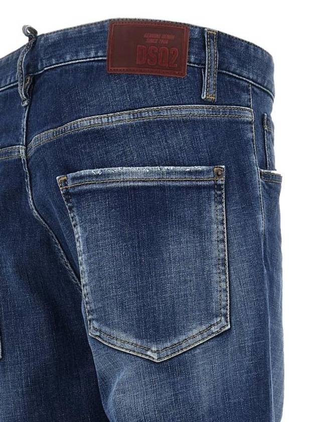 Cotton Back Logo Patch Jeans Blue - DSQUARED2 - BALAAN 5