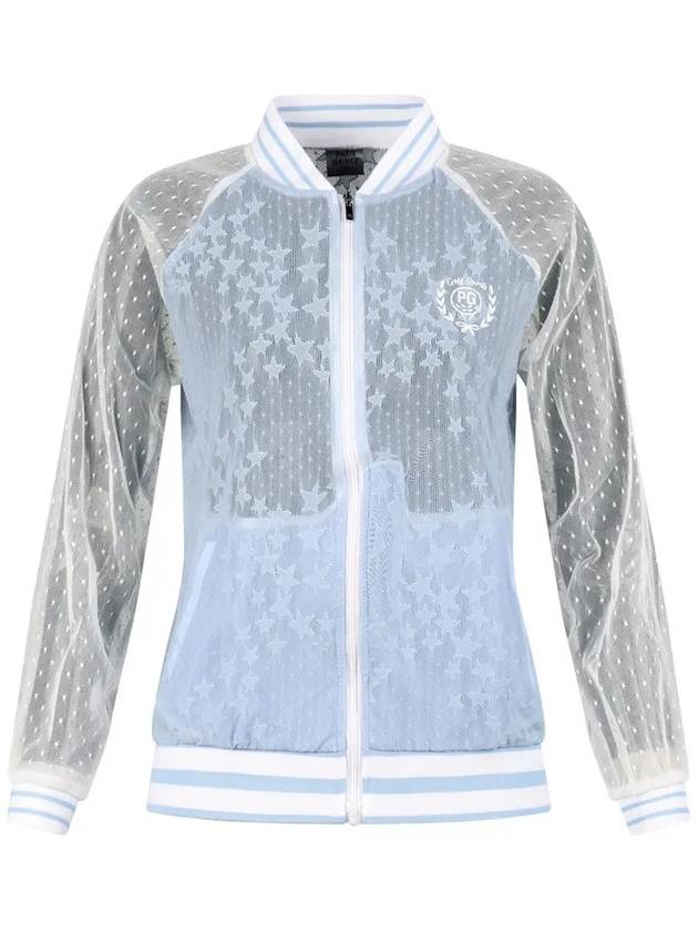 Women s Star Pattern Mesh Blouson Jumper JB4M838W - LUX GOLF - BALAAN 2