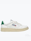 Medalist Green Tab Leather Low Top Sneakers White - AUTRY - BALAAN 2