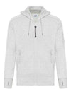 Diagonal Raised Fleece Hooded Jacket Grey - CP COMPANY - BALAAN 2