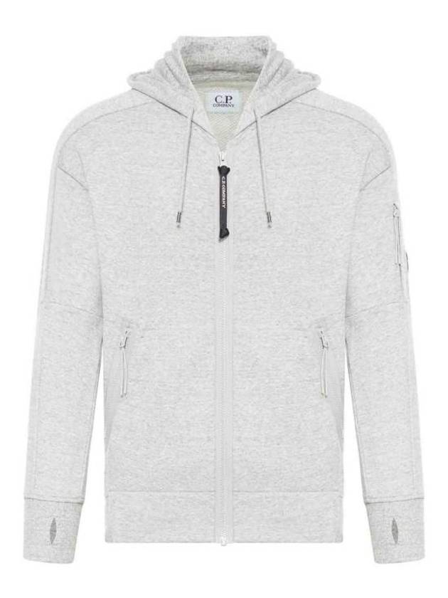 Diagonal Raised Fleece Hooded Jacket Grey - CP COMPANY - BALAAN 2