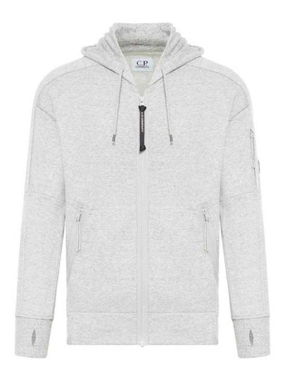 Diagonal Raised Fleece Hooded Jacket Grey - CP COMPANY - BALAAN 2