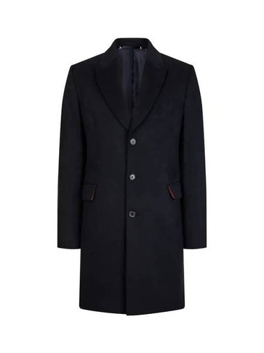 Peaked Lapel Cashmere Wool Coat Black 270443 - PAUL SMITH - BALAAN 1