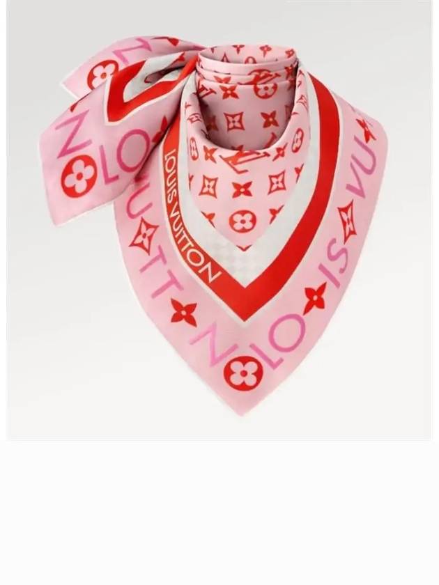 Monogram Infinity Square 90 Scarf Pink - LOUIS VUITTON - BALAAN 4