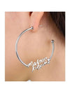 HANDWRITTING HOOPS MW06608AP0007 P900 handwriting earrings - MAISON KITSUNE - BALAAN 1