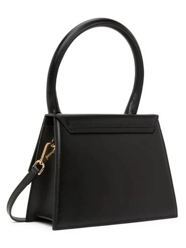 Jacquemus Le Chiquito Grand Gold Tone Logo Buff Leather Shoulder Bag Black - JACQUEMUS - BALAAN 3