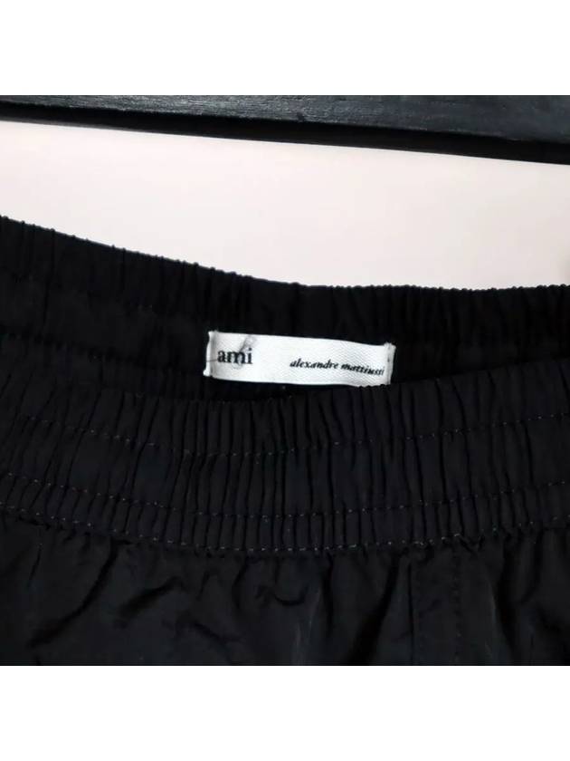 Logo Swim Shorts Black - AMI - BALAAN 7