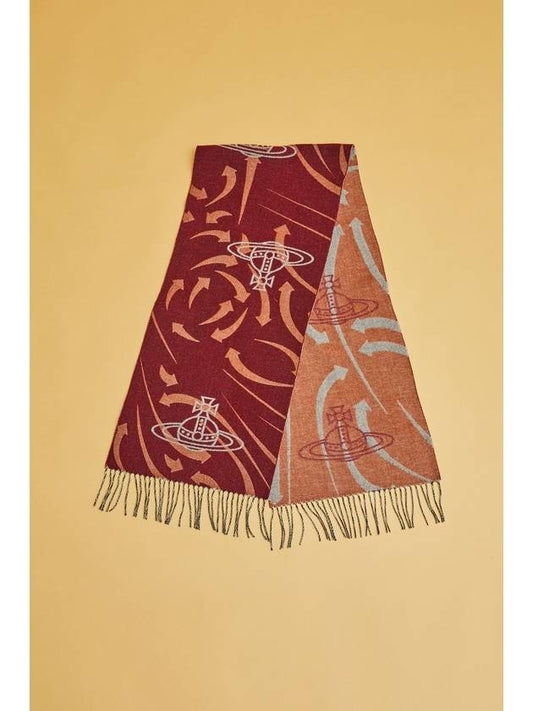 [VIVIENNE WESTWOOD] ARROW SCARF 35X195 8103013B-W00D1-FP BURGUNDY - VIVIENNE WESTWOOD - BALAAN 1