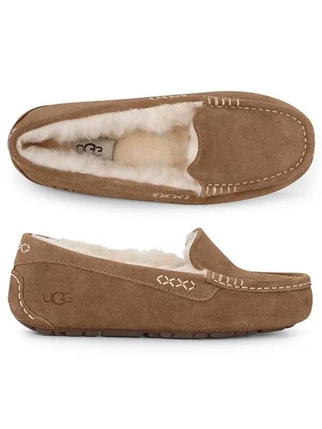 Ansley Fur Moccasin Slipper Chestnut - UGG - BALAAN 3