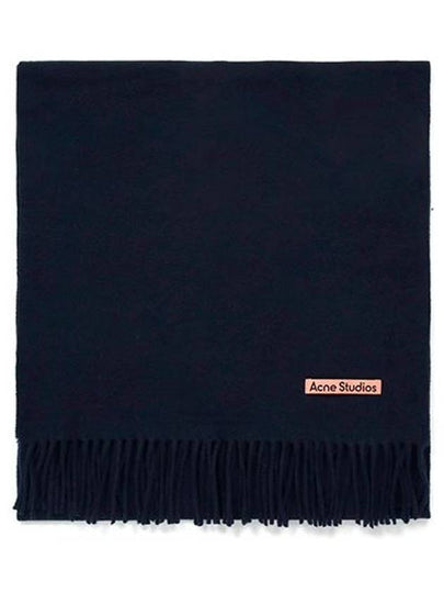 Wool Fringe Scarf Navy - ACNE STUDIOS - BALAAN 2