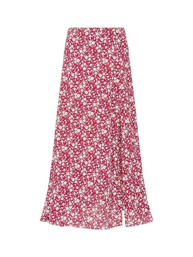 Flower Print Slit Skirt Zoe Red - REFORMATION - BALAAN 1