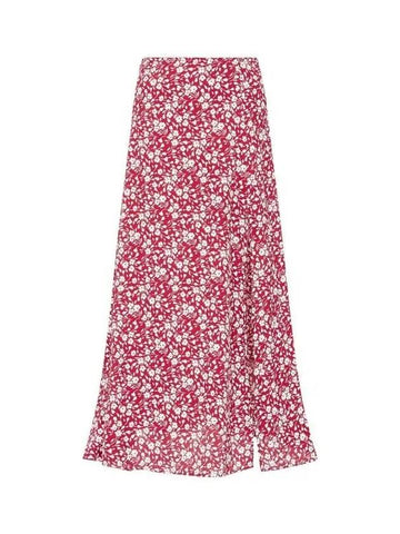 Flower Print Slit Skirt Zoe Red - REFORMATION - BALAAN 1