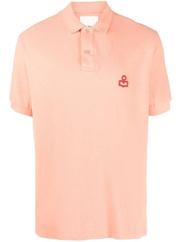 Afko Logo Cotton Polo Shirt Orange - ISABEL MARANT - BALAAN 1