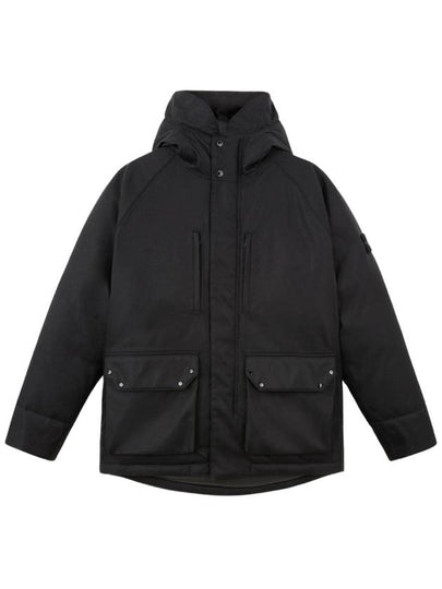 44736 Diagonal Wind Resistant Nylon Down Parka Black - STONE ISLAND - BALAAN 2