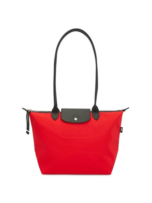 Women's Pliage Energy Large Shoulder Bag Red - LONGCHAMP - BALAAN 1