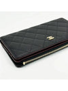 CC Gold Logo Classic Zipper Caviar Long Wallet Black - CHANEL - BALAAN 5