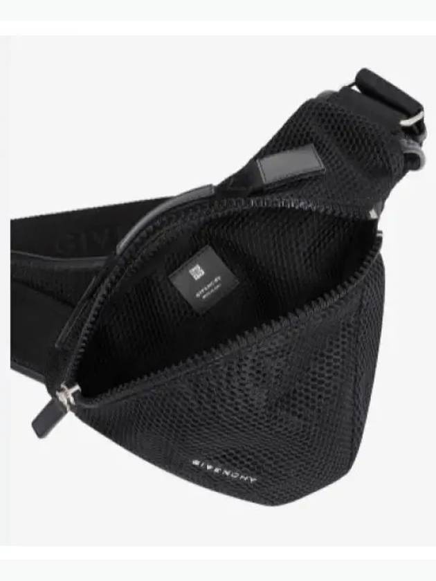 G Zipper Mesh Small Triangle Belt Bag Black - GIVENCHY - BALAAN 2