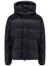 Logo Patch Hooded Down Padding Black - BURBERRY - BALAAN 3