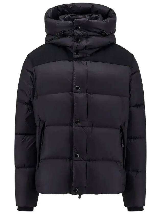 Logo Patch Hooded Down Padding Black - BURBERRY - BALAAN 3