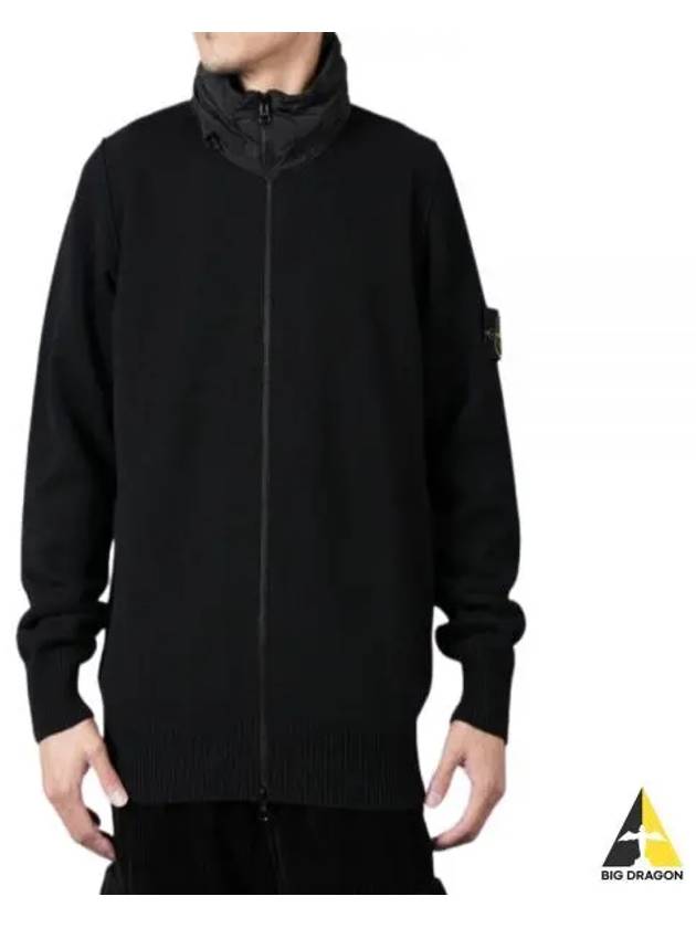 Wappen Patch Zip Up Jacket Black - STONE ISLAND - BALAAN 2