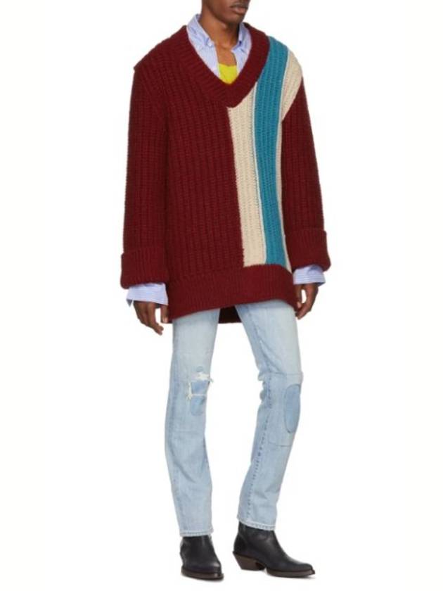 Calvin Klein 205W39NYC by oversized chunky stripe sweater - RAF SIMONS - BALAAN 6