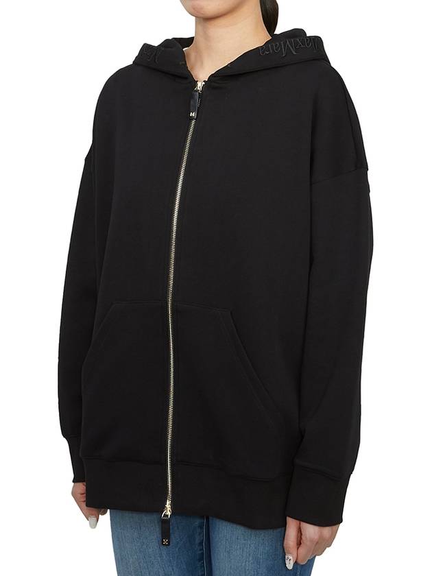 Doppia Embroidery Logo Zip-Up Hoodie Black - MAX MARA - BALAAN 4