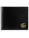 GG Marmont Leather Bi Fold Wallet Black Gold - GUCCI - BALAAN 2