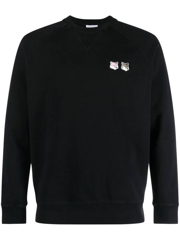 Monochrome Fox Head Patch Classic Sweatshirt Black - MAISON KITSUNE - BALAAN 2