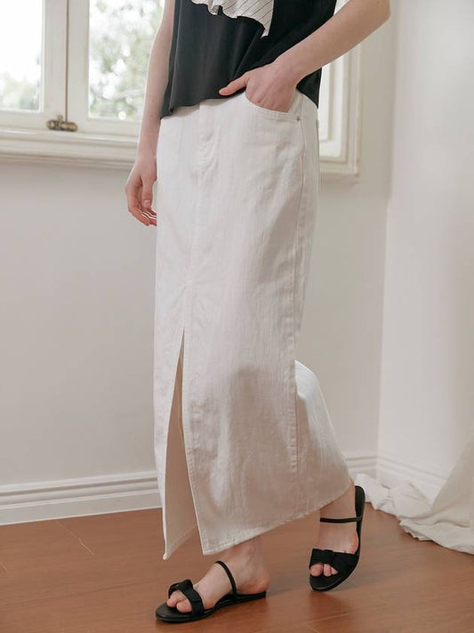 Women's HLine Skirt White JERY - TINA BLOSSOM - BALAAN 1