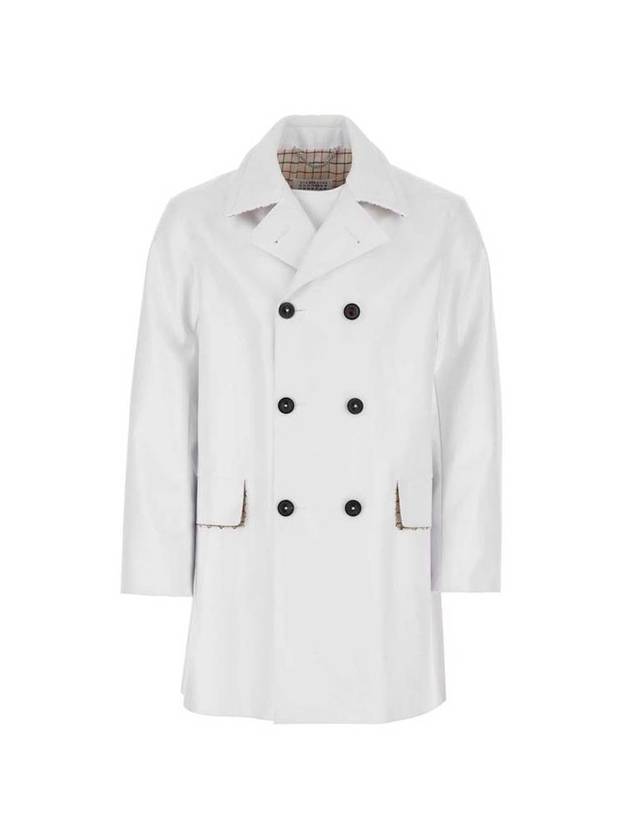 Men's PVC Cabin Double Coat White - MAISON MARGIELA - BALAAN 1