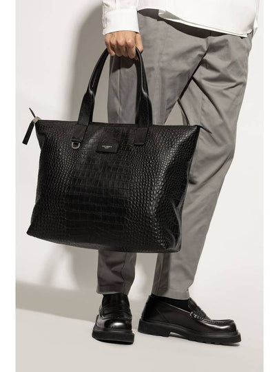 Dolce & Gabbana Leather Shopper Bag, Men's, Black - DOLCE&GABBANA - BALAAN 2