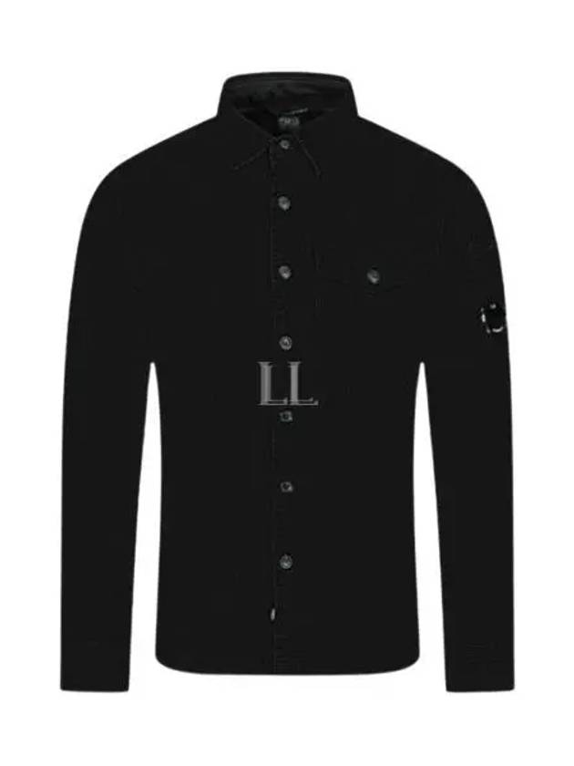 Lens Detail Long Sleeve Shirt Black - CP COMPANY - BALAAN 2