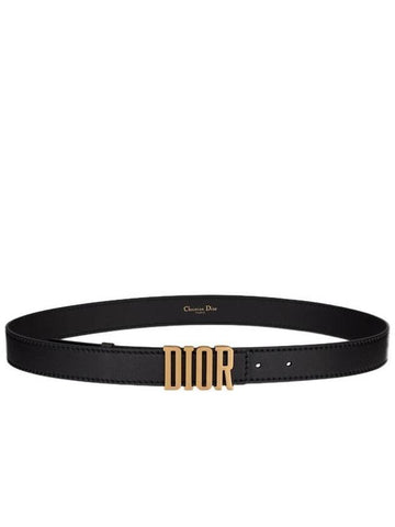 D Fence Leather Belt Black - DIOR - BALAAN.