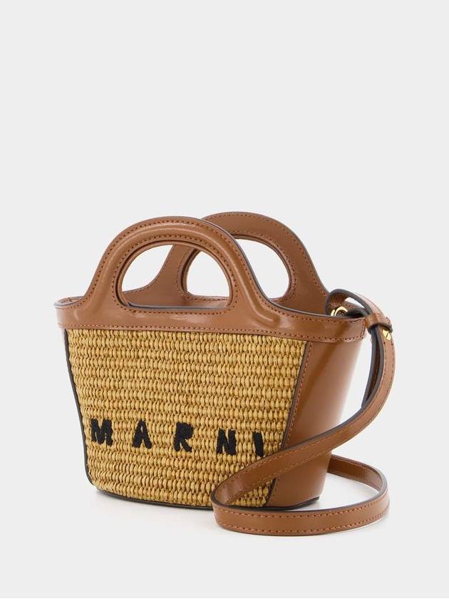 Rattan Micro Tropicalia Cross Bag Brown - MARNI - BALAAN 4