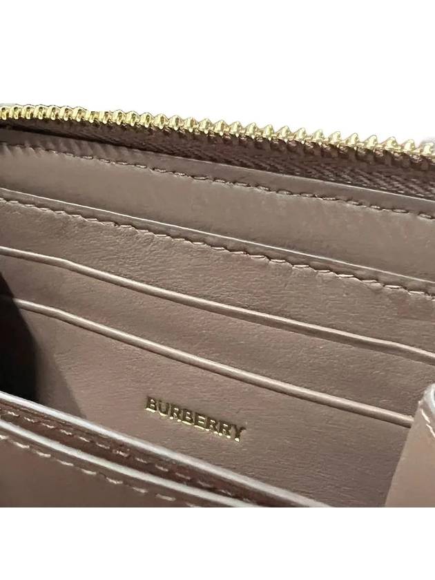 Check Zip Around Half Wallet Beige - BURBERRY - BALAAN 8