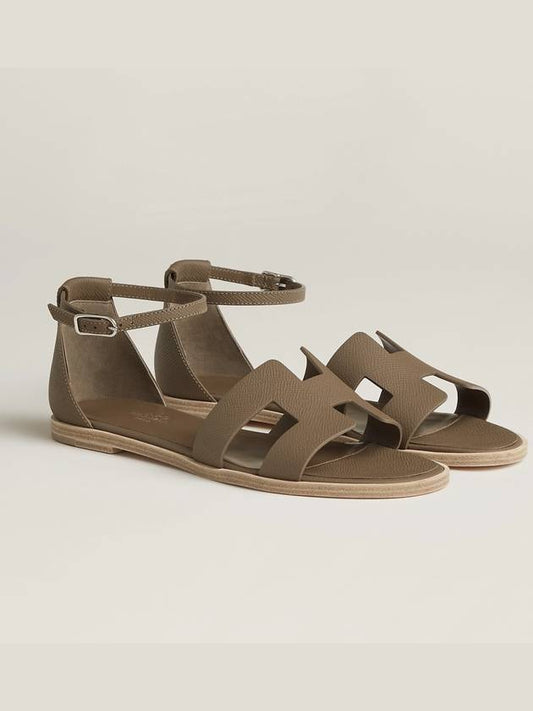 Santorini Sandals Etoupe - HERMES - BALAAN 2