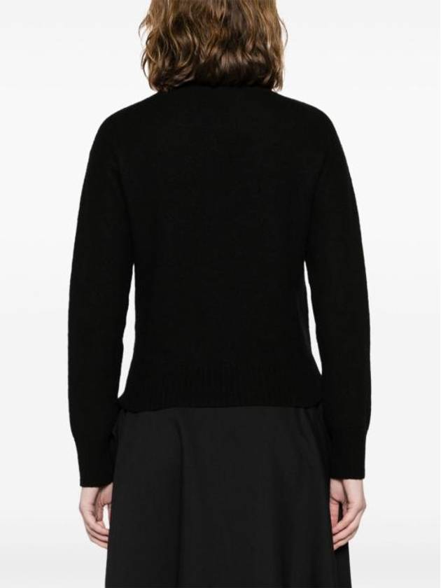 Wool Knit Top Black - JIL SANDER - BALAAN 4