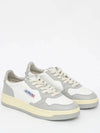 Men's Medalist Low Leather Sneakers Grey White - AUTRY - BALAAN 6